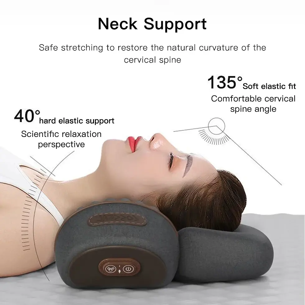 Thumbnail: Electric Neck Massager Pillow Cervical Stretcher Heating Vibration Massage Back 