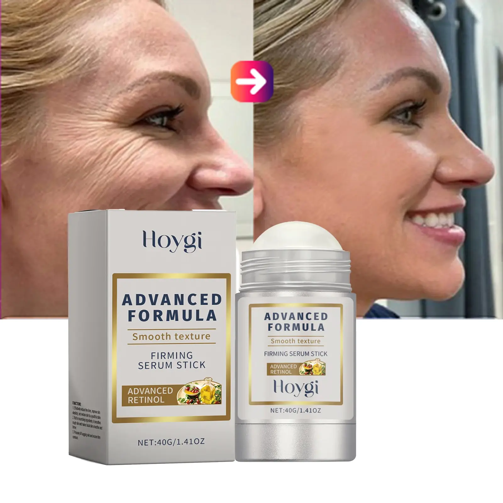 Retinol Hyaluronic Acid Stick Anti Wrinkle Tighten Pores Firming Lifting Plump S