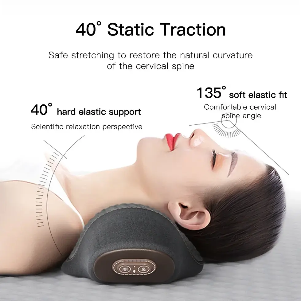 Thumbnail: Electric Neck Massager Pillow Cervical Stretcher Heating Vibration Massage Back 