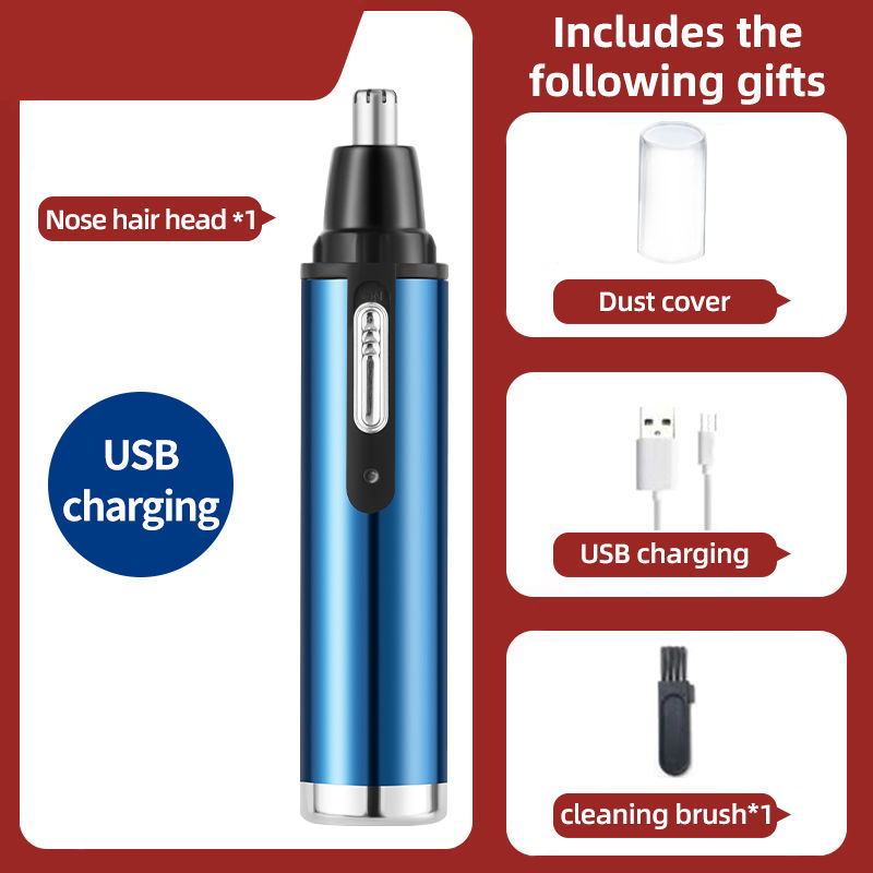 Thumbnail: Electric Nose Hair Clipper Rechargeable Multi-kinetic Shaving Two-in-one Unisex 