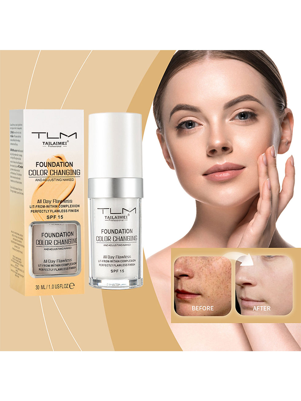 Thumbnail: 30ml Foundation Magic Color Changing Foundation Liquid Soft Matte Long Lasting H