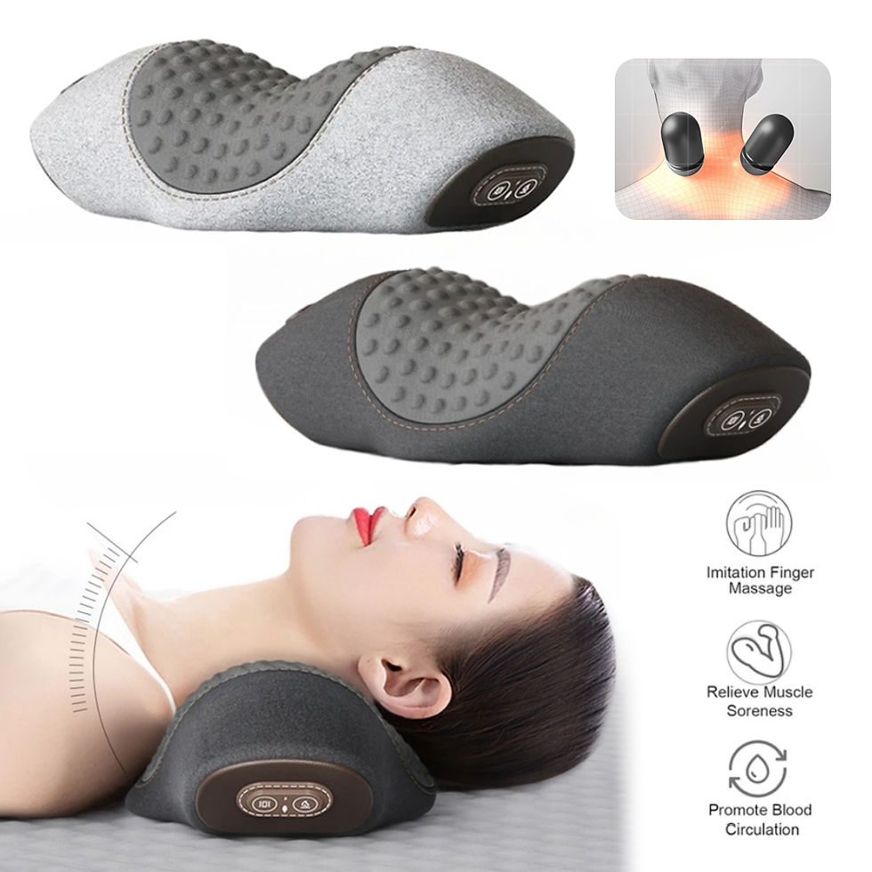 Thumbnail: Electric Neck Massager Pillow Cervical Stretcher Heating Vibration Massage Back 