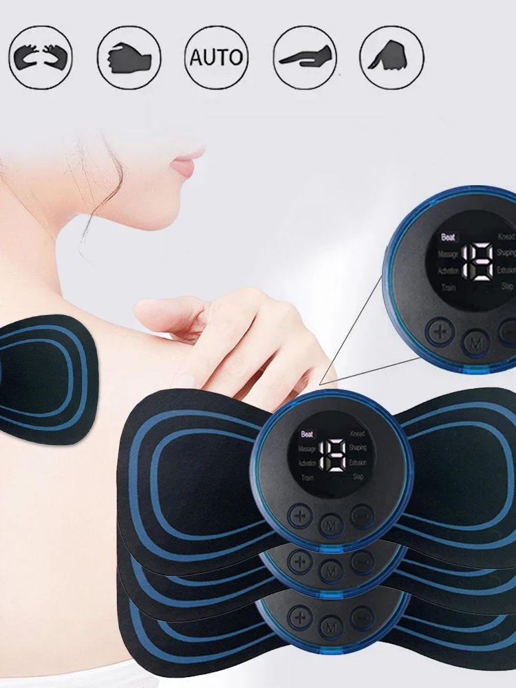Thumbnail: Remote Control Neck Massager Portable Smart Electric Rechargeable Shoulder Massa