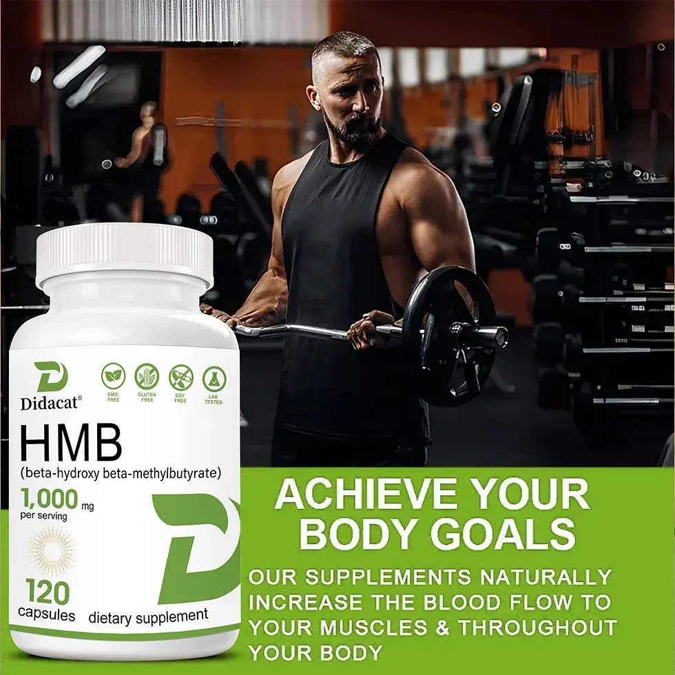 Thumbnail: Super Strength HMB Supplement, 1000mg per Serving, with Vitamin D3 to Help Muscl
