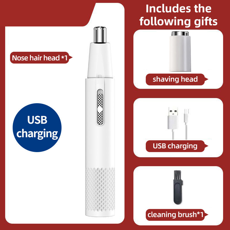 Thumbnail: Electric Nose Hair Clipper Rechargeable Multi-kinetic Shaving Two-in-one Unisex 