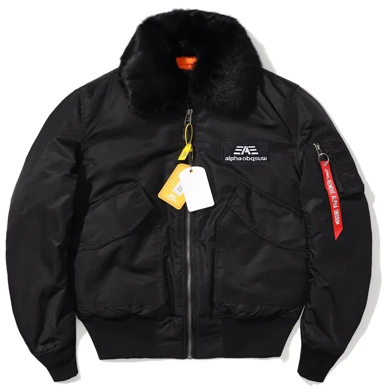 Thumbnail: New Alpha Martin Winter 45P Cotton Padded Coat Flight Bomber Jacket Men's Casua