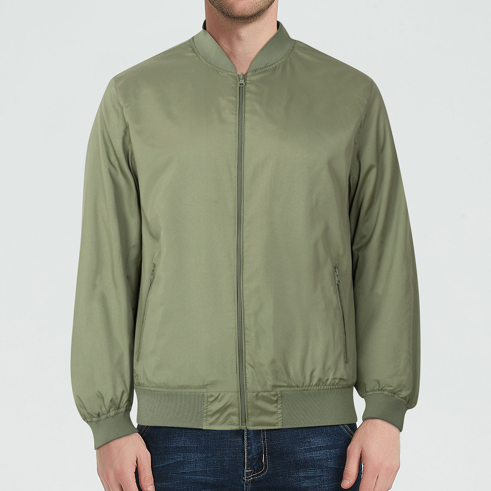 Men's Bomber Jacket Fashion Stylish Lightweight Windbreaker Spring Fall Casual