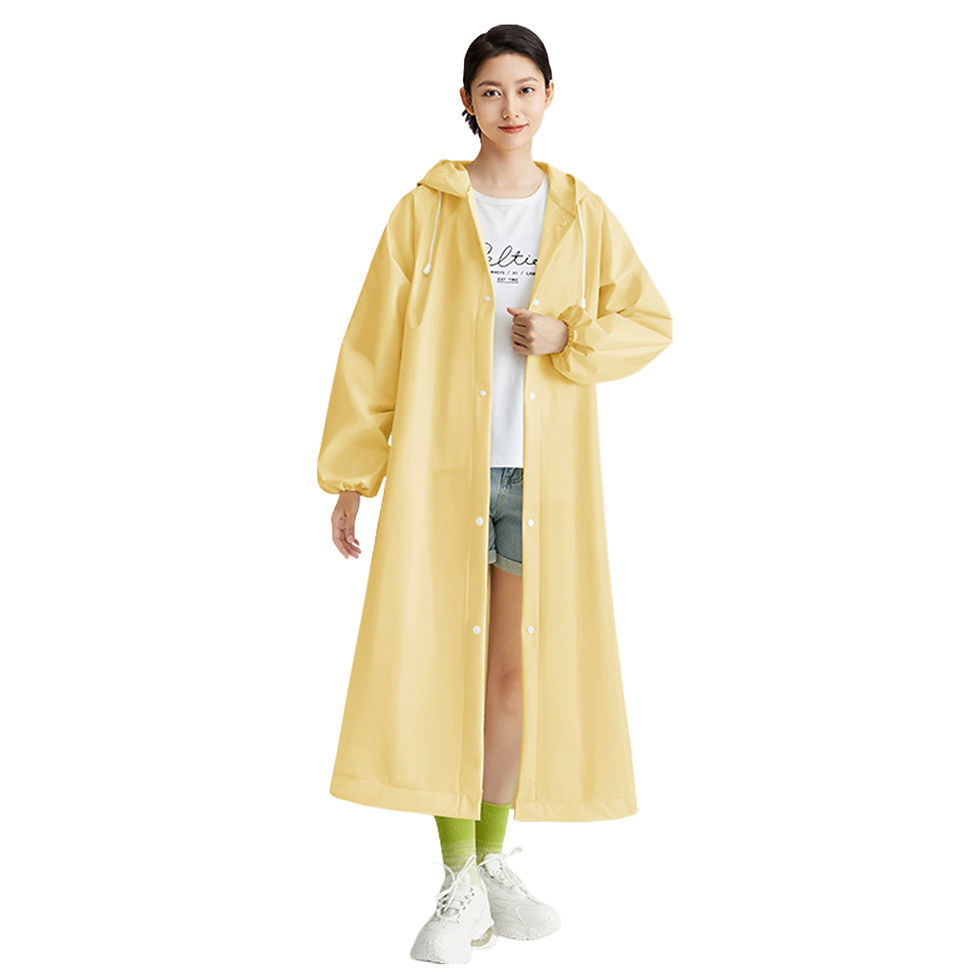 Thumbnail: Adult Long Raincoat Reusable Waterproof Rain Coat Windproof EVA Rain Coat Draws