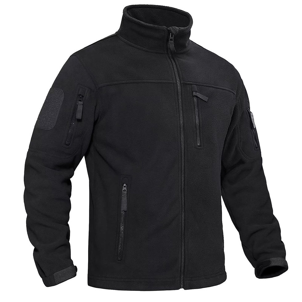 Thumbnail: TACVASEN Men's Fleece Jacket Soft Warmth Windproof Full Zip Up Coat Multiple Zi