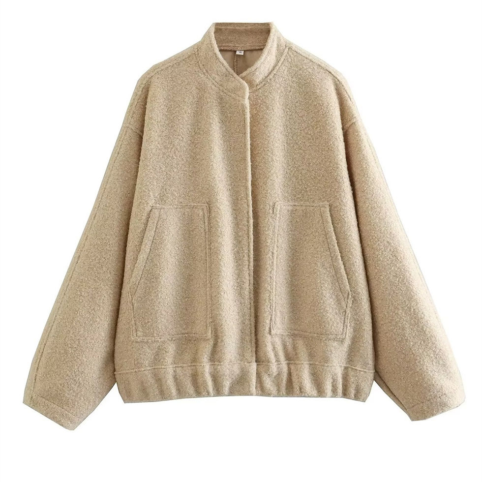 Thumbnail: 2023 New Women's High Temperament Versatile Fashion Mock Neck Loose Relaxed Pil