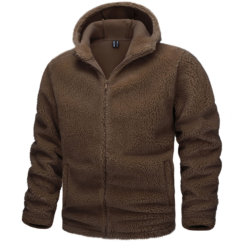 Thumbnail: MAGCOMSEN Men's Fuzzy Sherpa Jackets Thermal Fleece Coats Casual Winter Jacket 