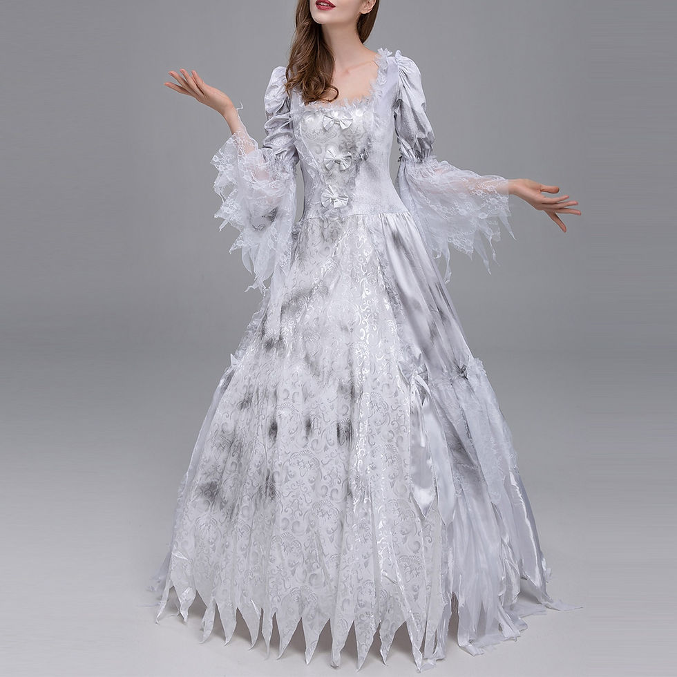 Miniatura: Halloween Wedding Dress Costume Zombie Bride Cosplay Dress Ghost Bride Cosplay 