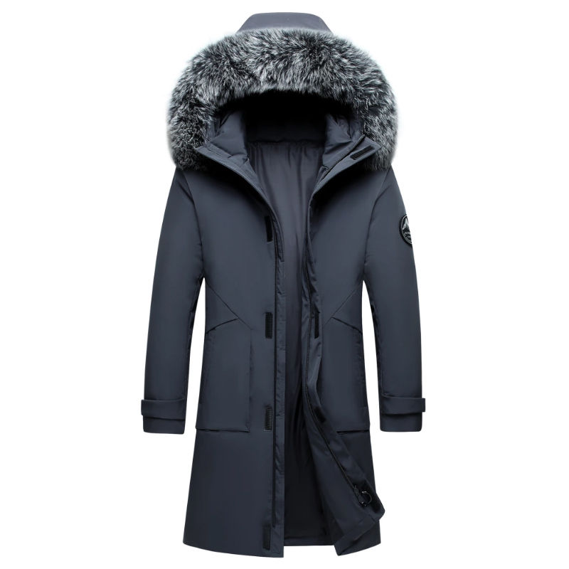 Thumbnail: Autumn Winter Men Windproof Down Jacket Coats Mens Warm White Duck Down Hooded 