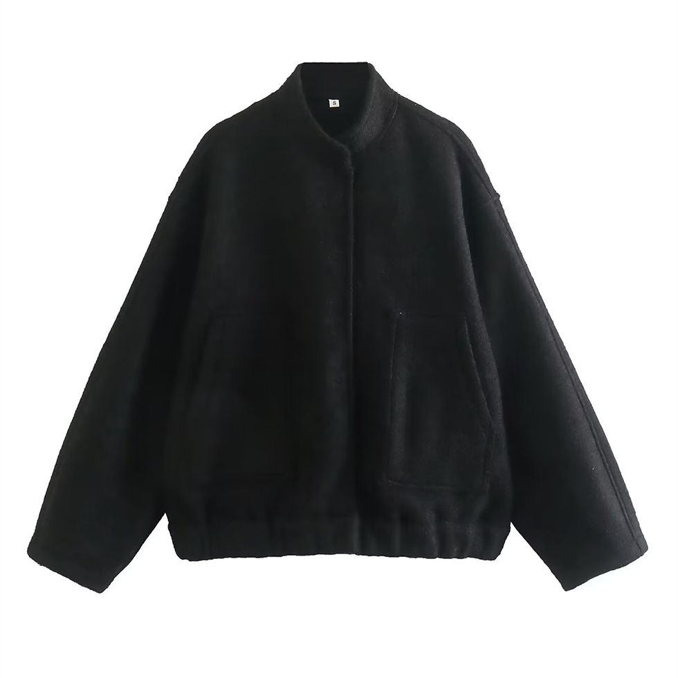 Thumbnail: 2023 New Women's High Temperament Versatile Fashion Mock Neck Loose Relaxed Pil