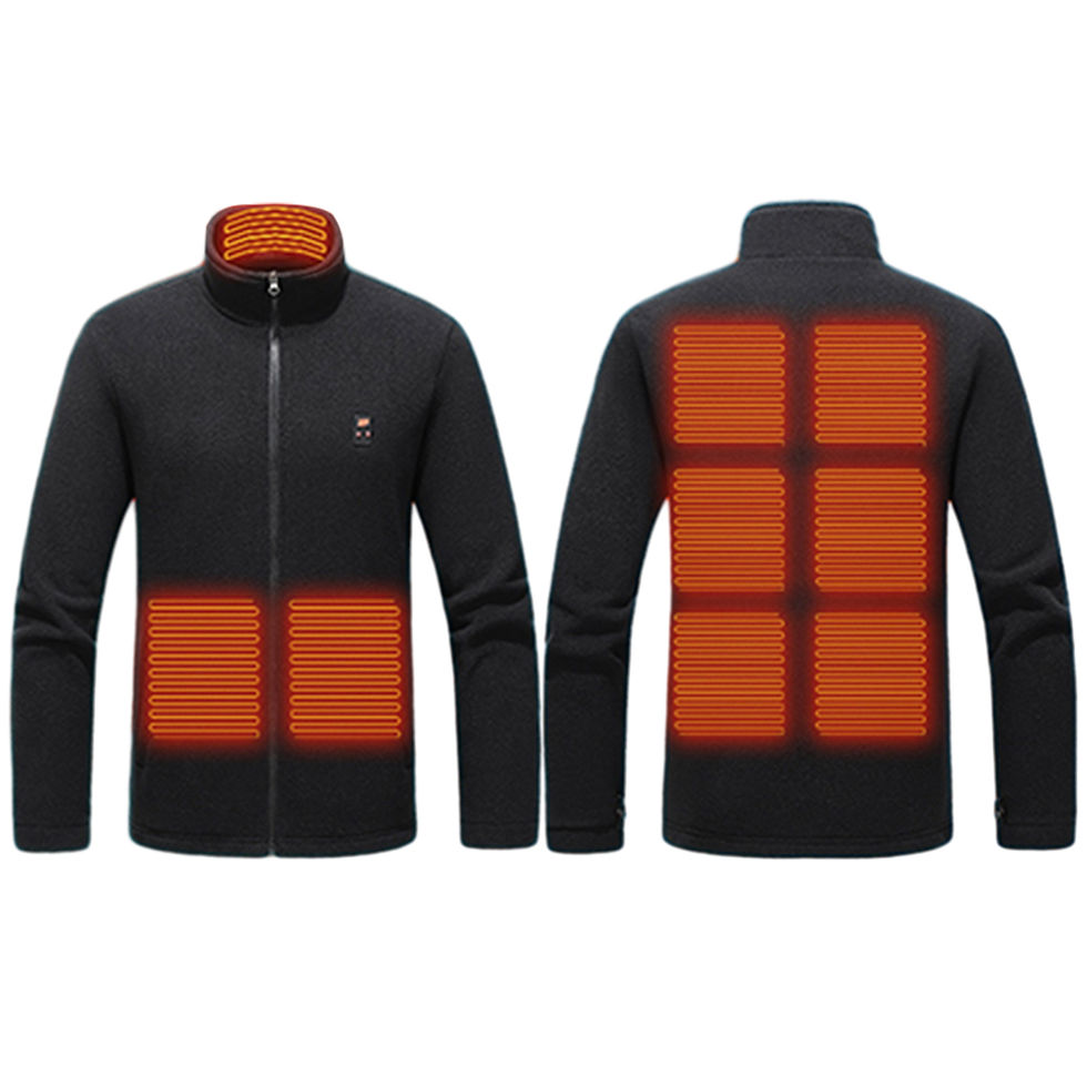 Thumbnail: 9 Heated Area Intelligent Heating Coat USB Charging Heated Jacket Waterproof He