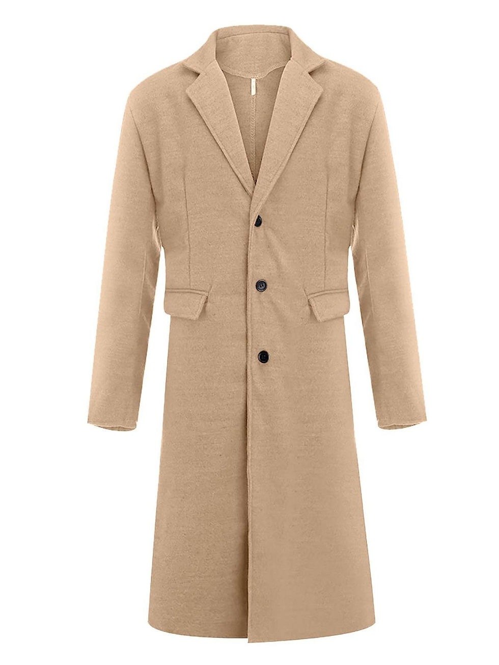 Thumbnail: Men's British Style Long Wool Coat Classic Autumn Winter Trench Coat