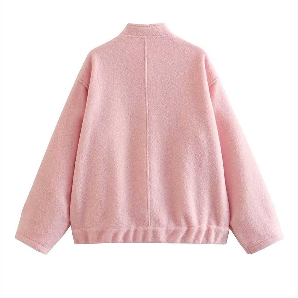 Thumbnail: 2023 New Women's High Temperament Versatile Fashion Mock Neck Loose Relaxed Pil