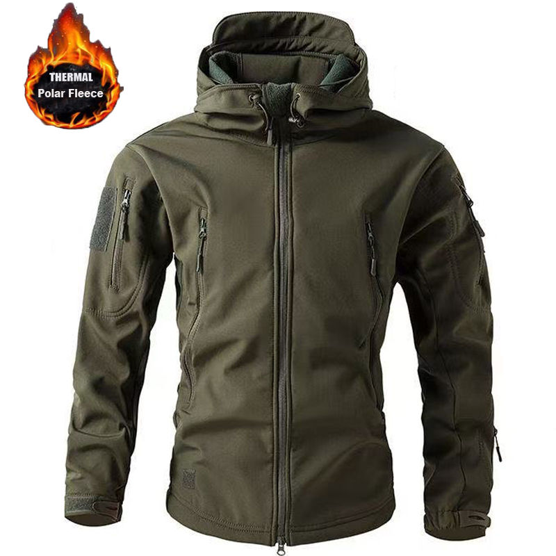 Miniatura: Men's Winter Autumn Fleece Jackets Tactical Waterproof Outdoor Fishing Hiking h
