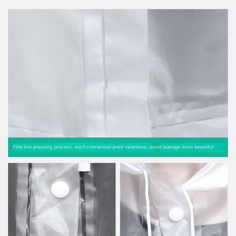 Thumbnail: Women Waterproof Long Raincoat Waterproof Hooded EVA Rain Jacket Man Poncho Out