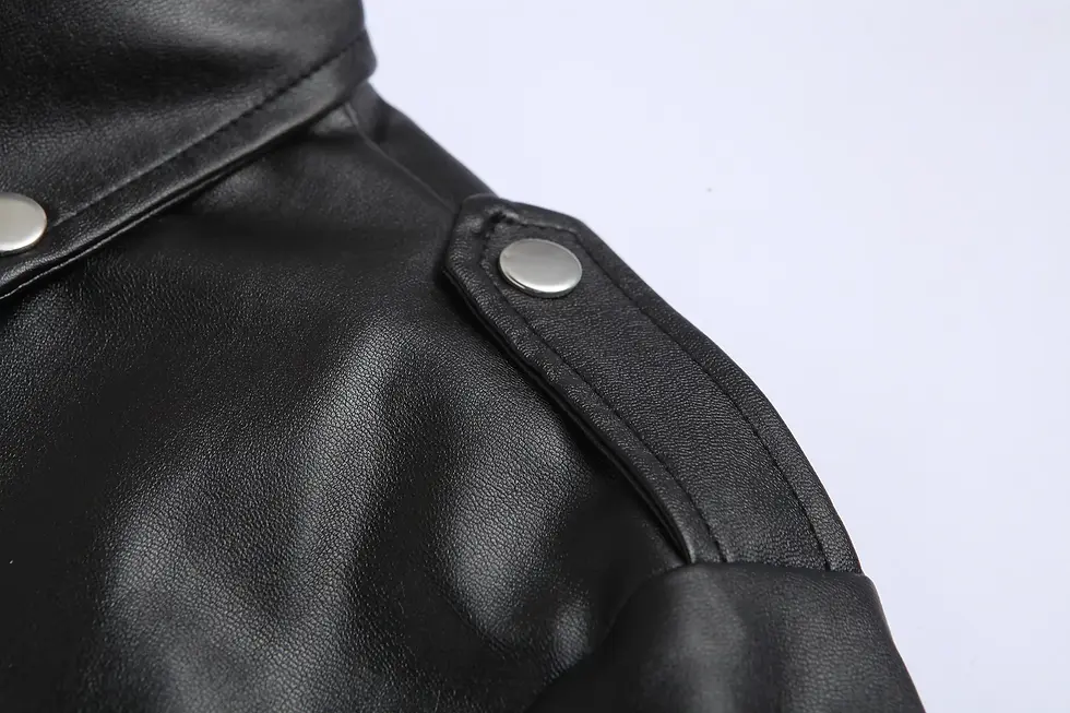 Miniatura: 2024 Mens Fashion Leather Jacket Slim Fit Stand Collar PU Jacket Male Anti-wind