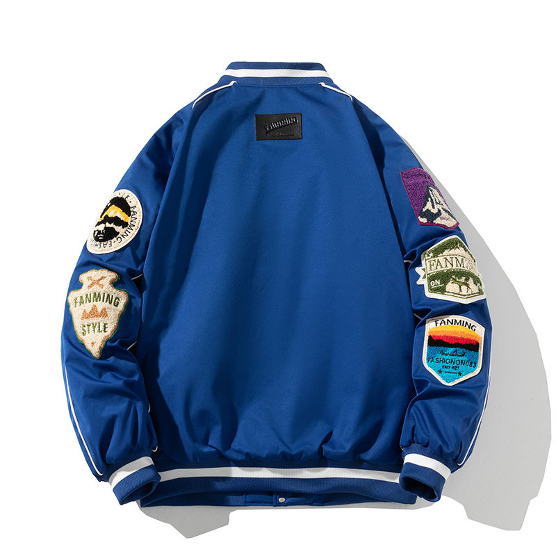 Thumbnail: Winter Varsity Jacket Men Women Letter Badge American Baseball Jacket Street Fa