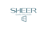 SHEER Property Services logo with dark greenish blue design