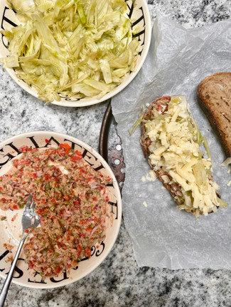tuna melt before grilling