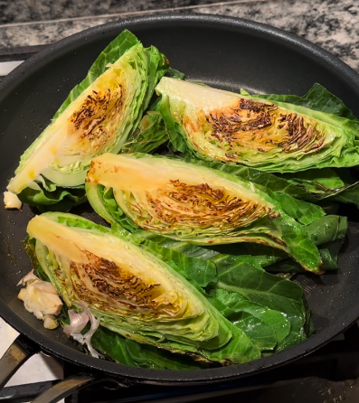 charred sweetheart cabbage