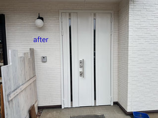 小川町玄関ドア塗装!