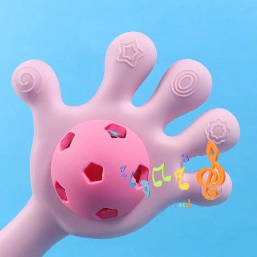 Thumbnail: Baby Hand Shape Teether Silicone Rattle for 6 to 12 Months Baby Pack Of 1