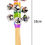 Thumbnail: Colorful Wooden Rainbow Handle Jingle Bell Rattle Toy Rattle