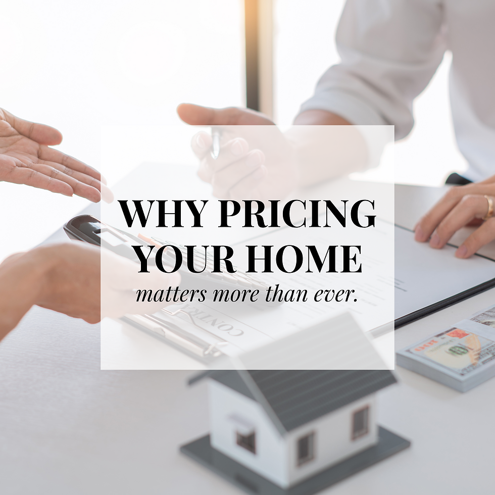 WHY PRICING YOUR HOME RIGHT IS MORE IMPORTANT THAN EVER IN TODAY'S MARKET 