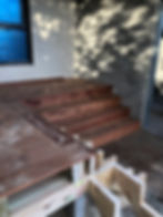 Merbau decking Ashburton under construction with steps.