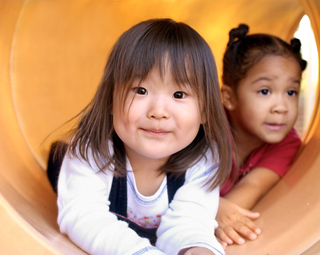 Kids in Slide