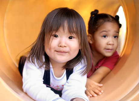 Kids in Slide