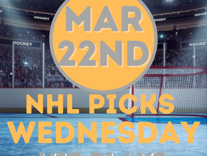NHL Picks Wednesday 3/22