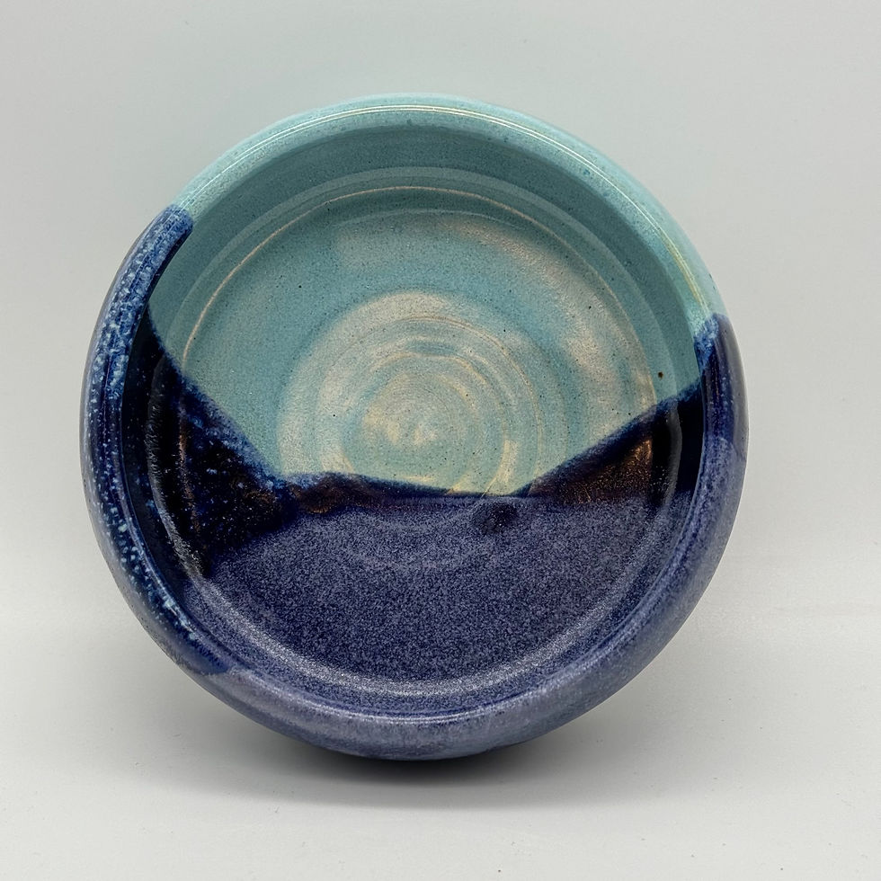 Thumbnail: Midnight sky shallow round bowl