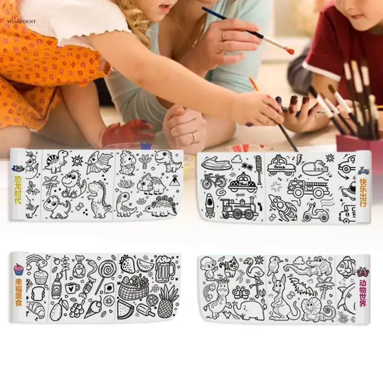 Colouring Drawing Roll Stickers. 120 Inch