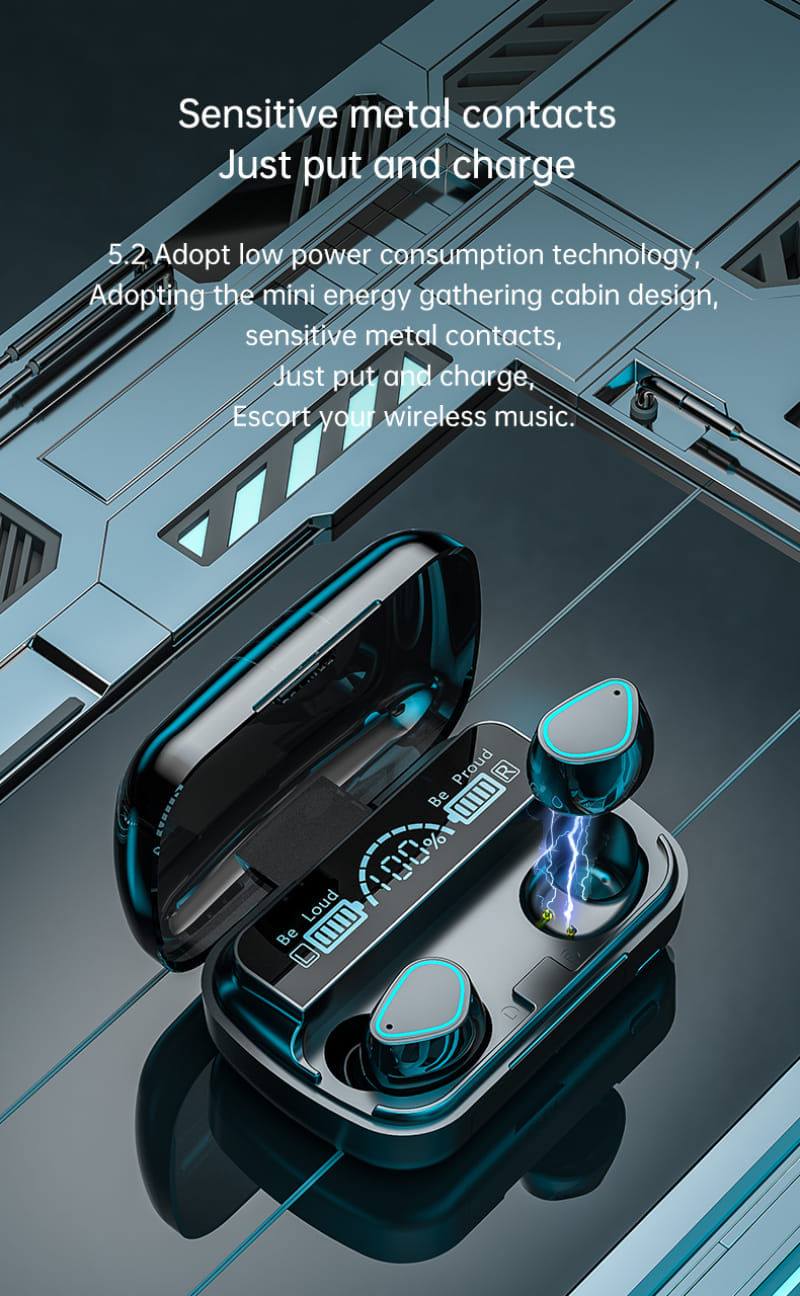 M30 Pro Tws Bluetooth 5.2 Earbuds 3d Smart Touch Control ( Free Shipping )