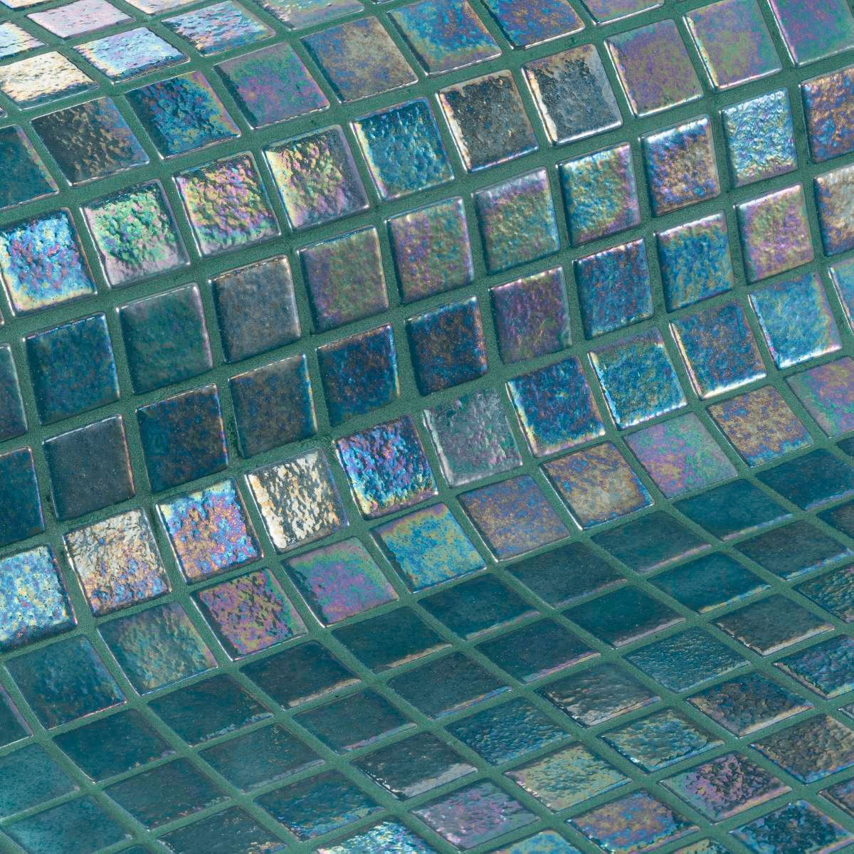 Mosaïque Emaux de verre série Iris Jade 2,5x2,5 cm
