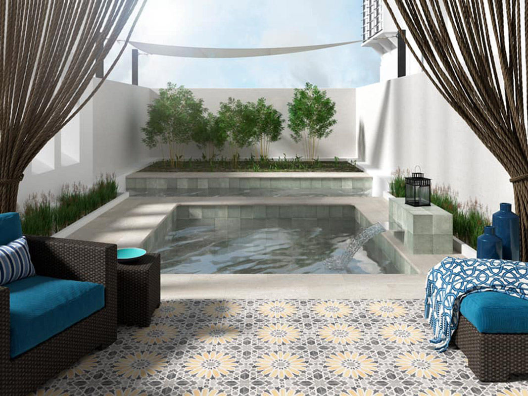 Carrelage effet carreaux de ciment Serie Guadix 20x20 cm