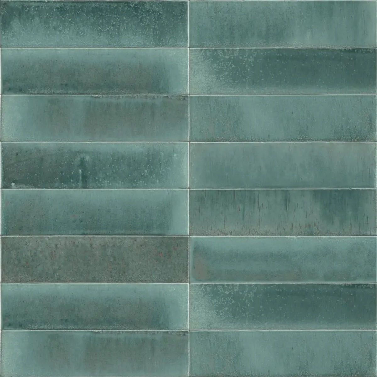 Carrelage effet Zellige Bleu Lume Turquoise lux  6x24 cm de Marazzi