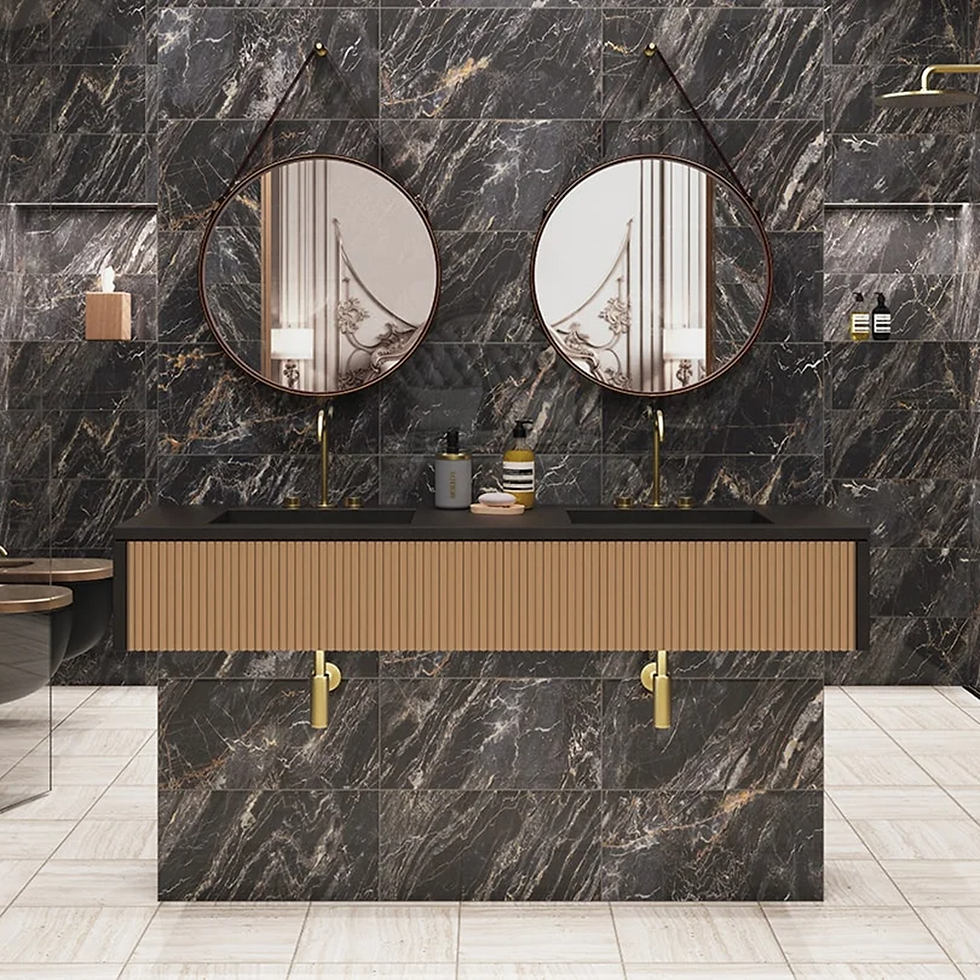 Carrelage effet Marbre Noir brillant Majestic Black