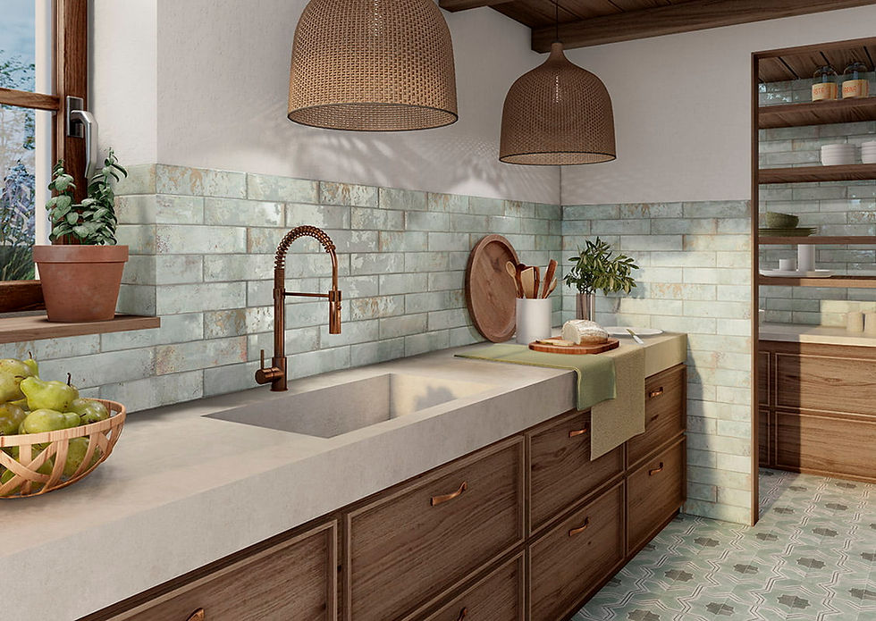 Carrelage effet Zellige Vert Bayonne Green 7.5x30 cm de Mainzu