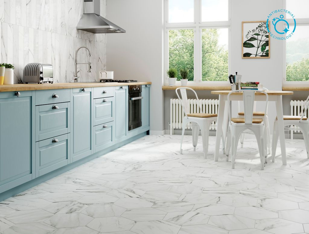 Carrelage hexagonal Série Venato 28,5x33 cm