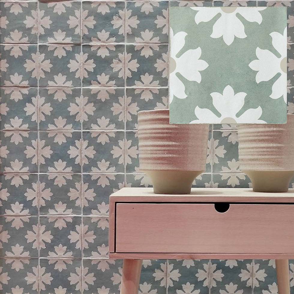Carrelage effet carreaux de ciment Marlow Zoe 11,5x11,5 cm de Nanda Tiles