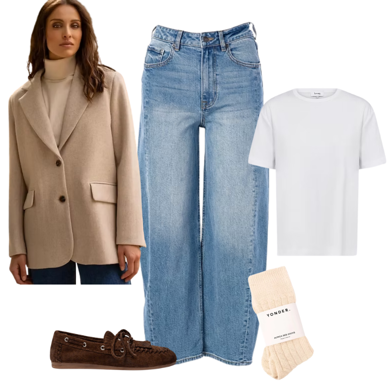 JC Sophie Styling Jeans, Blazer and Loafers
