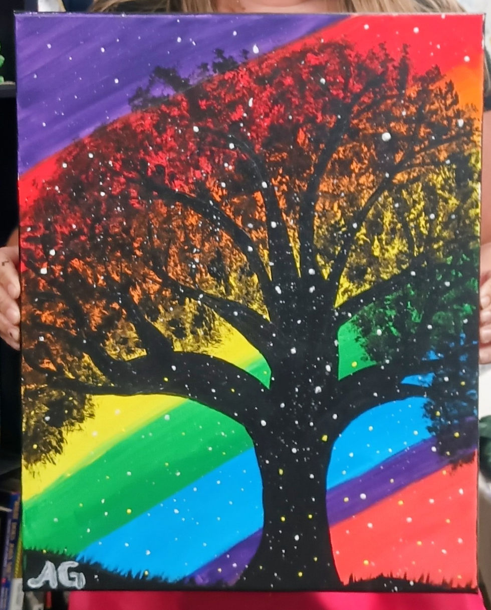 Silhouette Tree Painting PlayDate