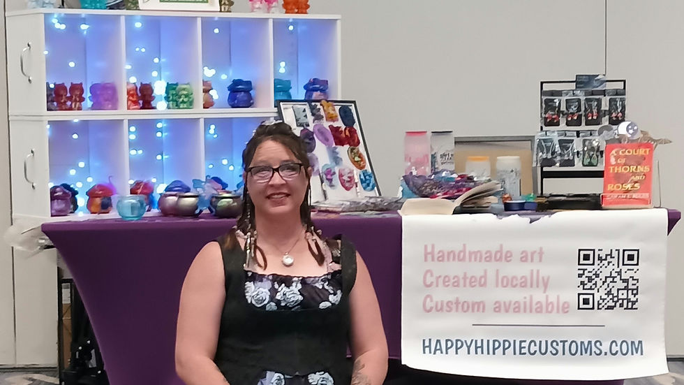 Indoor vendor setup with 1 table