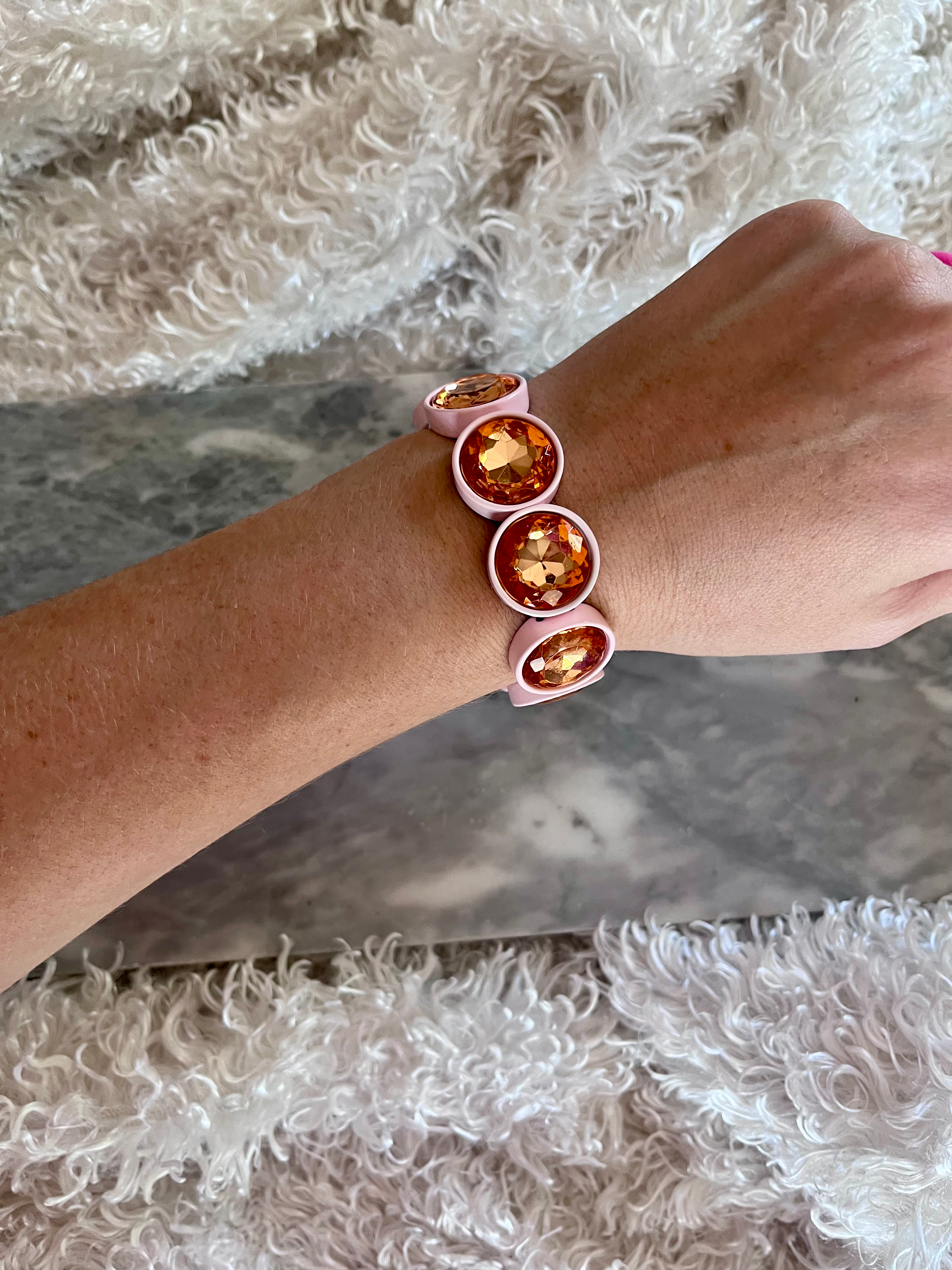 Peach Glitz Bracelet